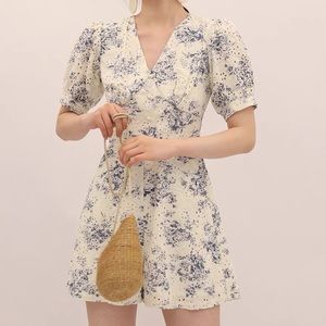 Laced floral jumpsuit